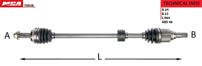 MGA 70638 Ön Aks (Sağ) 4341052110 resmi