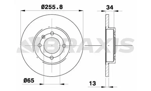 BRAXIS AE0060 Ön Fren Diski 357615301 resmi