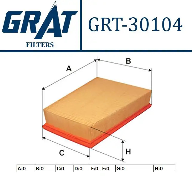 GRAT 30104 Hava Filtresi 13717797465 resmi