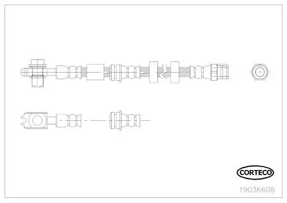 CORTECO 19036606 Ön Fren Hortumu resmi