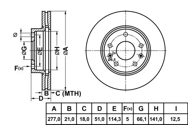MGA 50178 Ön Fren Diski SDB101070 resmi
