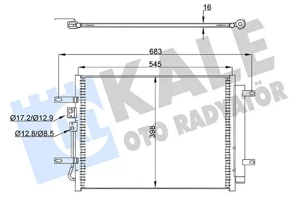 KALE 357875 Klima Radyatörü 97606G2000 resmi