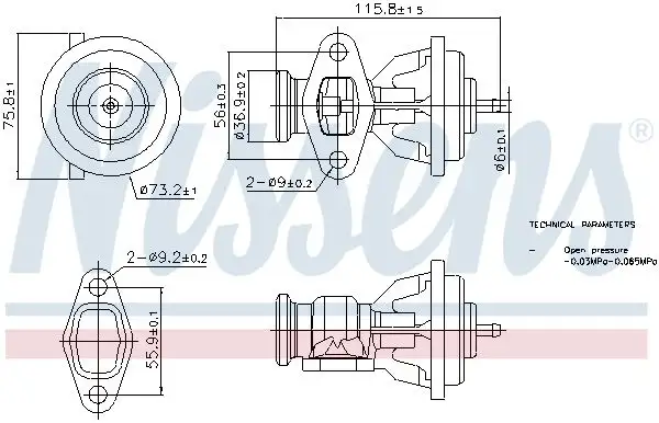 NISSENS 98439 EGR Valfi resmi