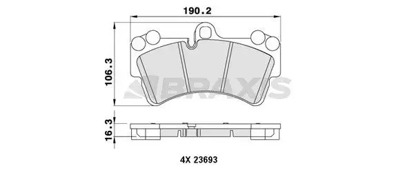 BRAXIS AA0199 Ön Fren Balatası resmi