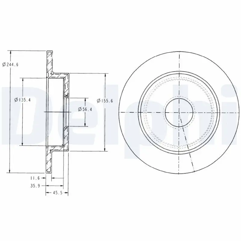 DELPHI BG3131 Arka Fren Diski 432065F001 resmi