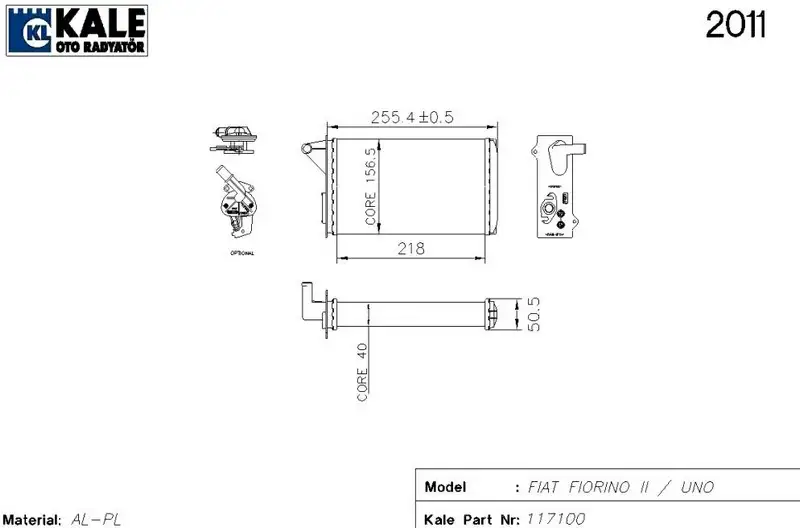 KALE 1783862AL Kalorifer Radyatörü resmi