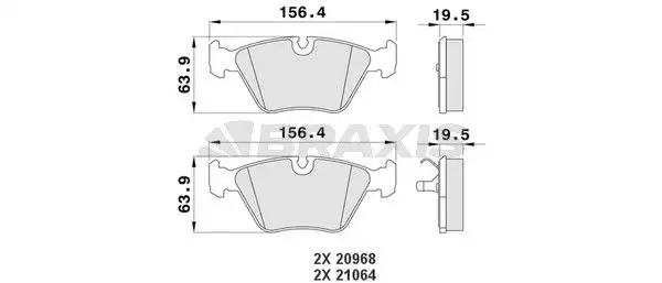 BRAXIS AA0176 Ön Fren Balatası resmi