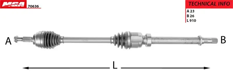 MGA 70636 Ön Aks (Sağ) 391008239R resmi