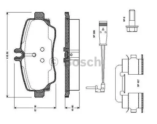 BOSCH 0986424469 Ön Fren Balatası resmi