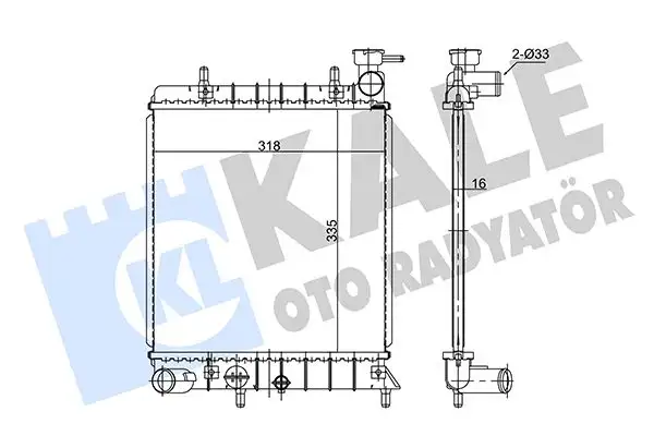 KALE 372500 Radyatör 2531025Q10 resmi