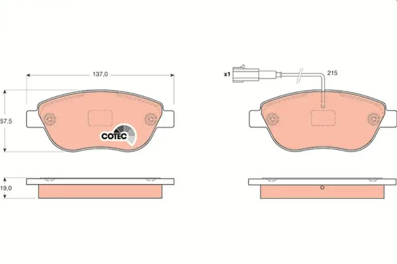 TRW GDB1655 Ön Fren Balatası resmi