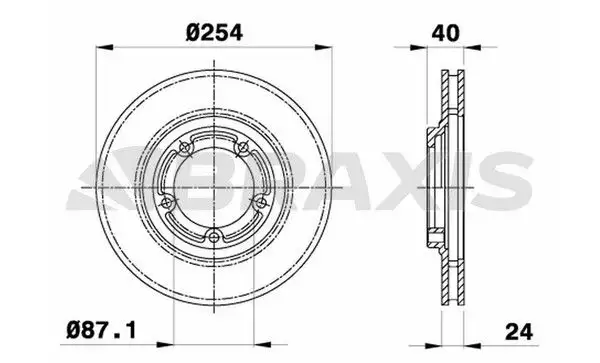 BRAXIS AE0417 Ön Fren Diski 581294A100 resmi