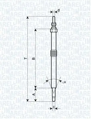 MAGNETI MARELLI 060900150606 Kızdırma Bujisi resmi