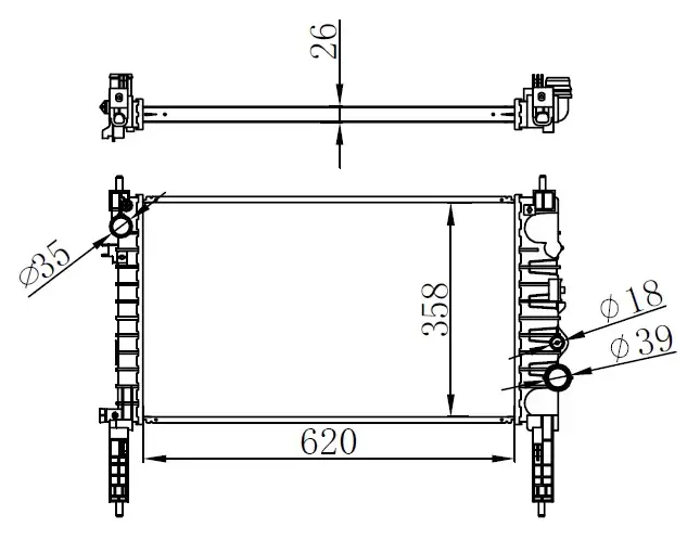 ORIS BOP666026 Radyatör 1300345 resmi