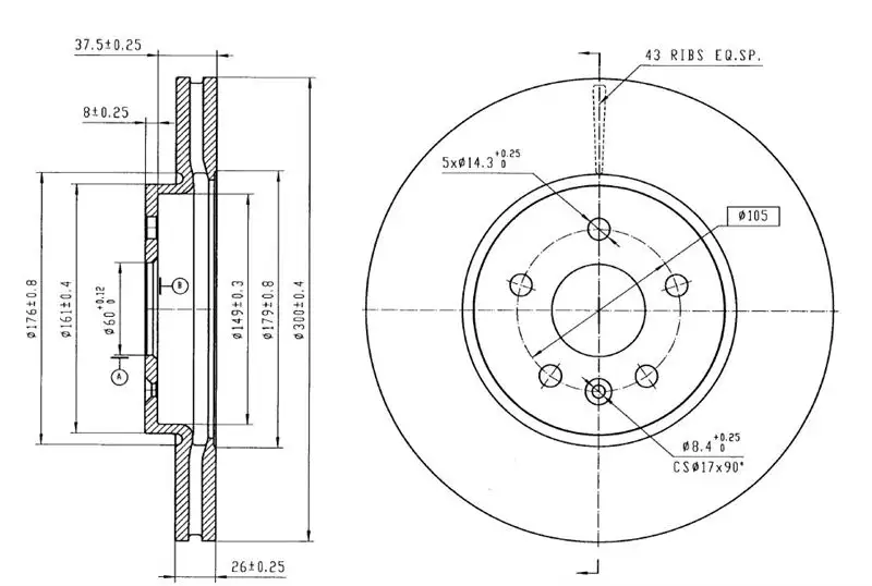 MGA 50549 Ön Fren Diski 569091 resmi