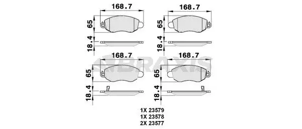 BRAXIS AB0047 Ön Fren Balatası resmi