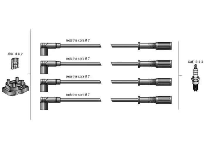 DODUCO 7714 Buji Kablosu 7605191B resmi