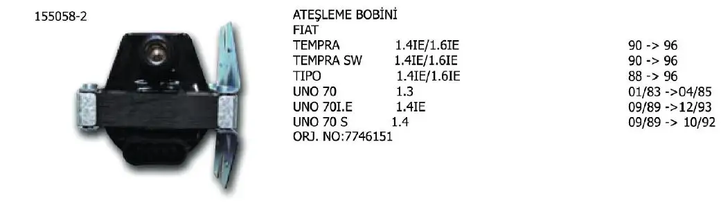 ÜNÜVAR 155058-2 Bobin resmi
