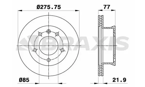 BRAXIS AD0147 Ön Fren Diski resmi