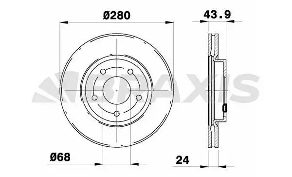 BRAXIS AE0260 Ön Fren Diski 402061KA3A resmi