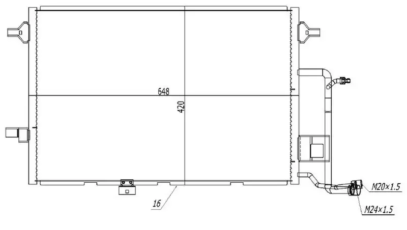 ORIS CAU648016 Klima Radyatörü 4B0401R403DRG resmi