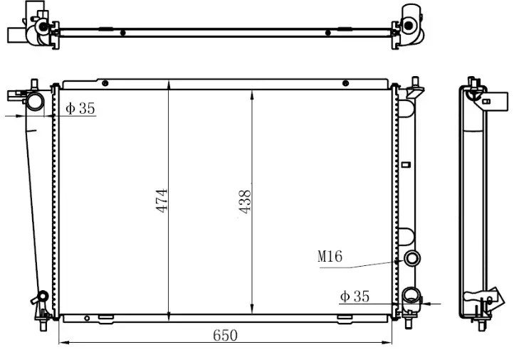 ORIS BHY019026 Radyatör 253104A100 resmi