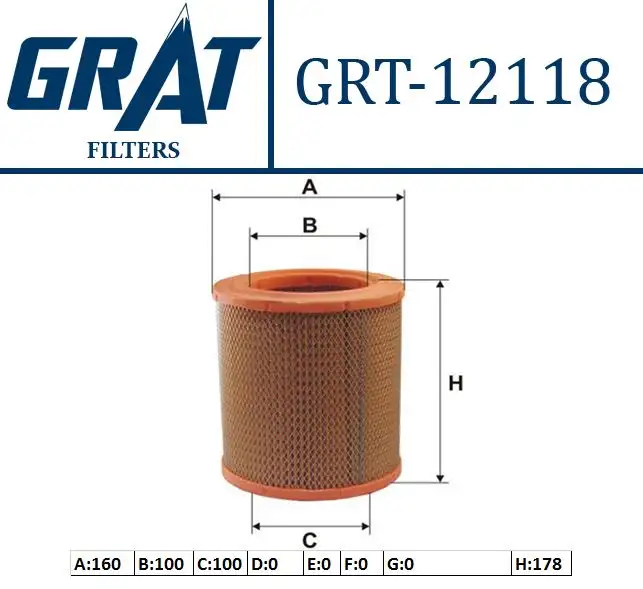 GRAT 12118 Hava Filtresi 1444EY resmi