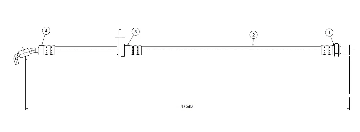 CAVO C900264A Ön Fren Hortumu 9094702660 resmi