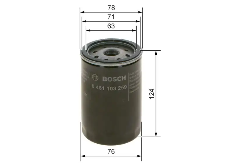 BOSCH 0451103259 Yağ Filtresi resmi