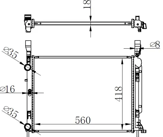 ORIS BRN082018 Radyatör 8200420000 resmi