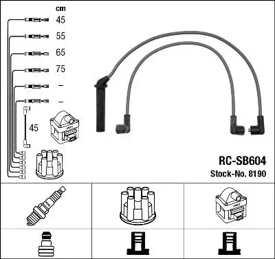 NGK 8190 (RCSB604) Buji Kablosu 8817520 resmi