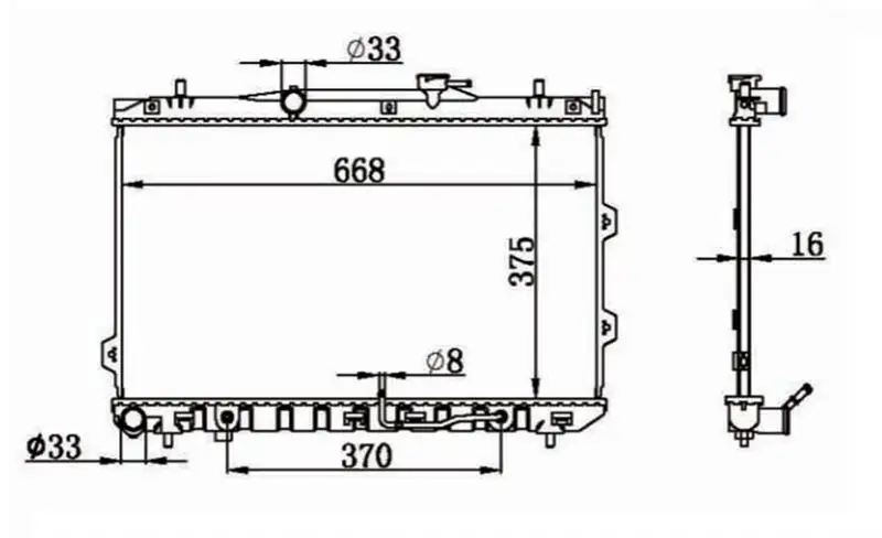 MGA 80615 Radyatör 253102F010 resmi