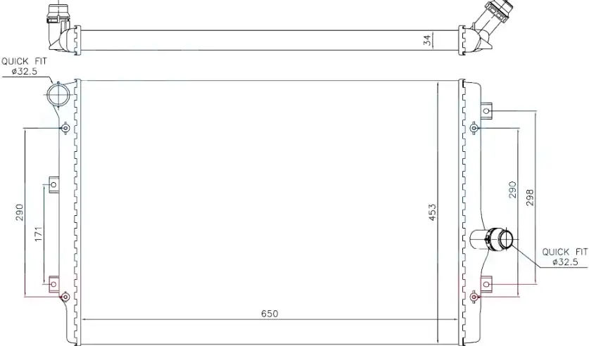 ORIS MAU043034 Radyatör 1K0121253AC resmi
