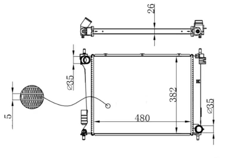 MGA 80630 Radyatör 253101J200 resmi