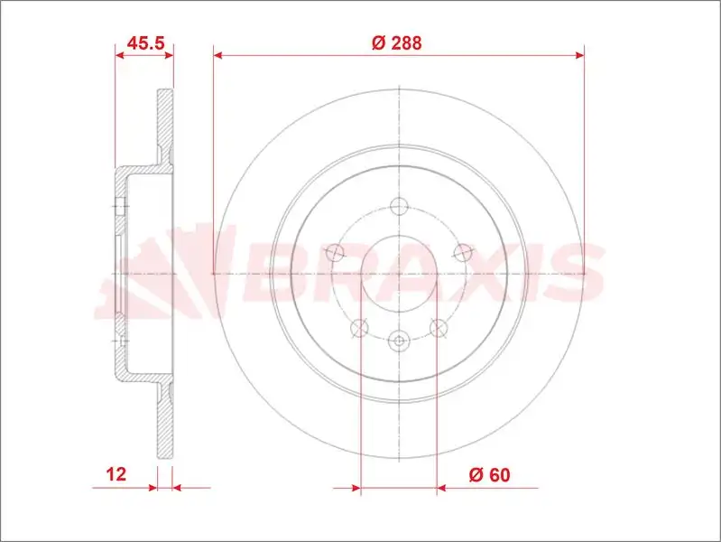 BRAXIS AE0932 Arka Fren Diski 13515914 resmi