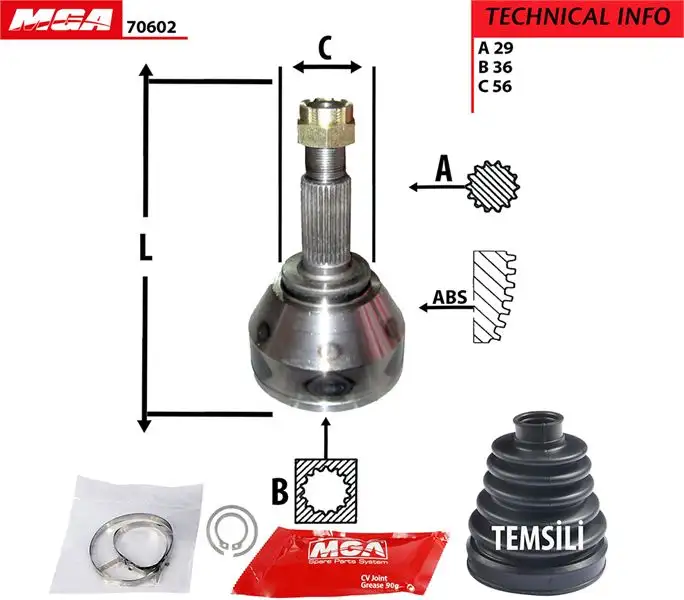MGA 70602 Aks Kafası (Dış) resmi
