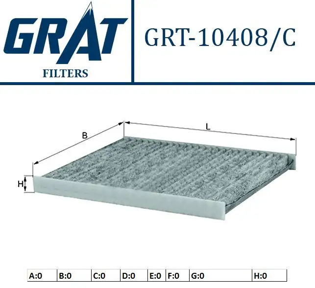 GRAT 10408C Polen Filtresi (Karbonlu) 9S5119G244AA resmi