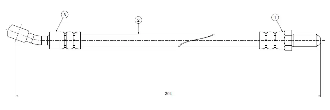 CAVO C800311A Ön Fren Hortumu 51540C8015 resmi