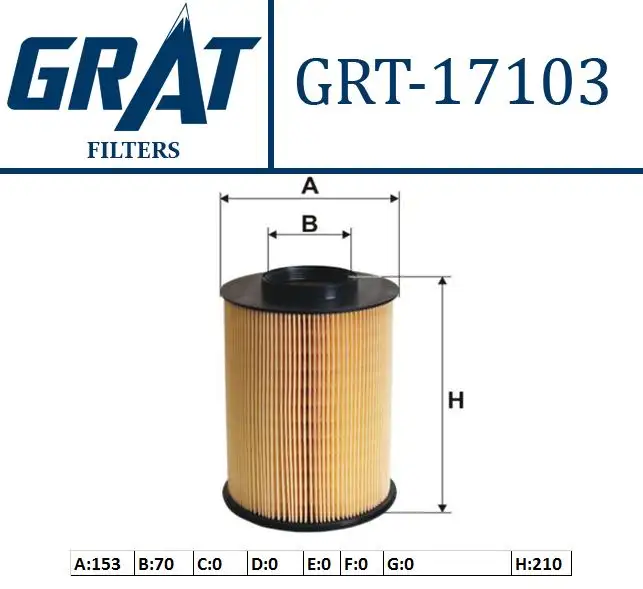 GRAT 17103 Hava Filtresi AV619601AE resmi