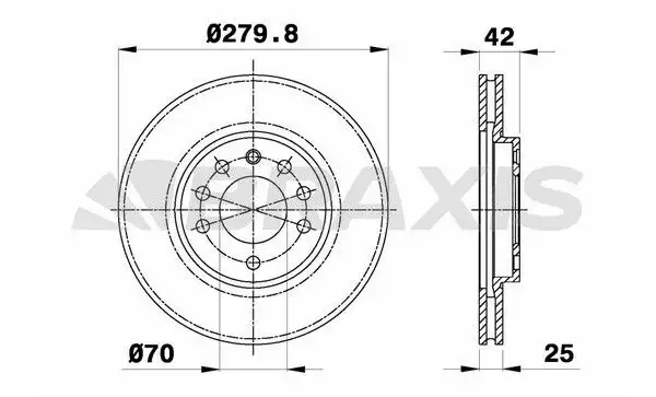 BRAXIS AE0020 Ön Fren Diski 93197592 resmi