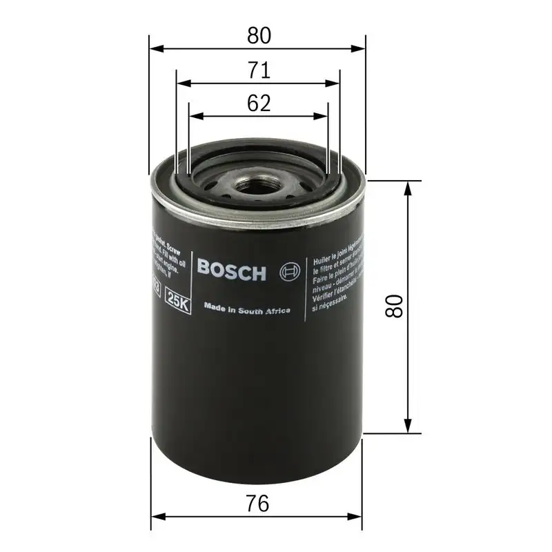 BOSCH F026407005 Yağ Filtresi resmi