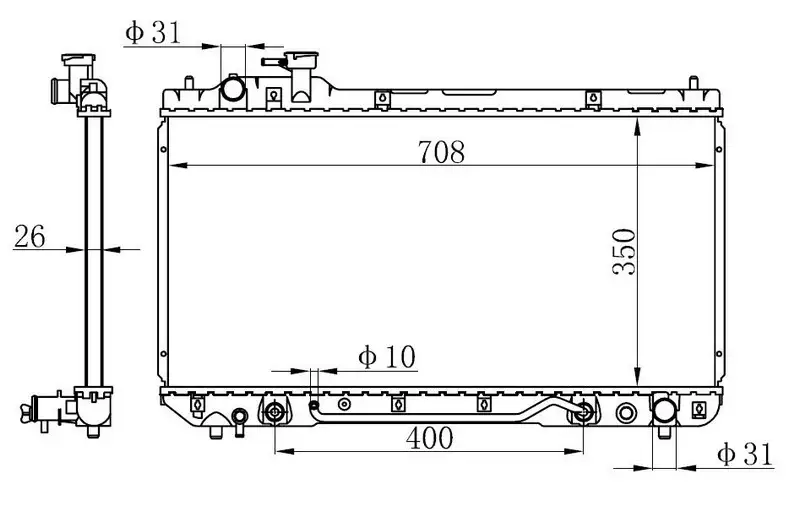 ORIS BTO114016 Radyatör 164007A500 resmi