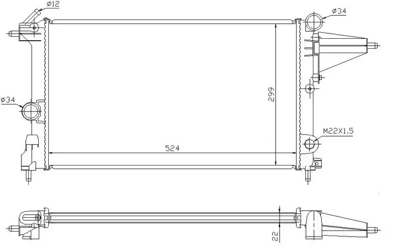 ORIS MOP178034 Radyatör 1300088 resmi