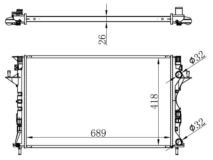 ORIS BRN066026 Radyatör 8200008765 resmi