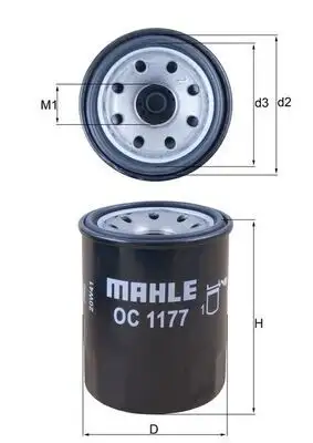 MAHLE OC1177 Yağ Filtresi resmi
