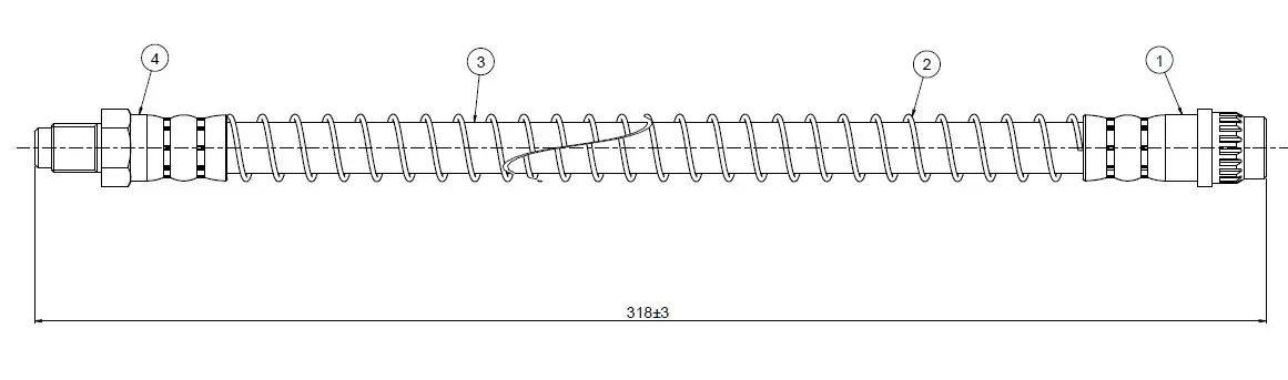 CAVO C800410A Ön Fren Hortumu 480656 resmi
