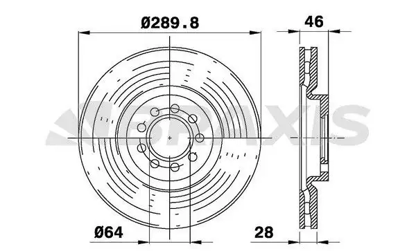 BRAXIS AE0499 Ön Fren Diski resmi