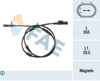 FAE 78501 ABS Hız Sensörü (Ön) A2465402510 resmi