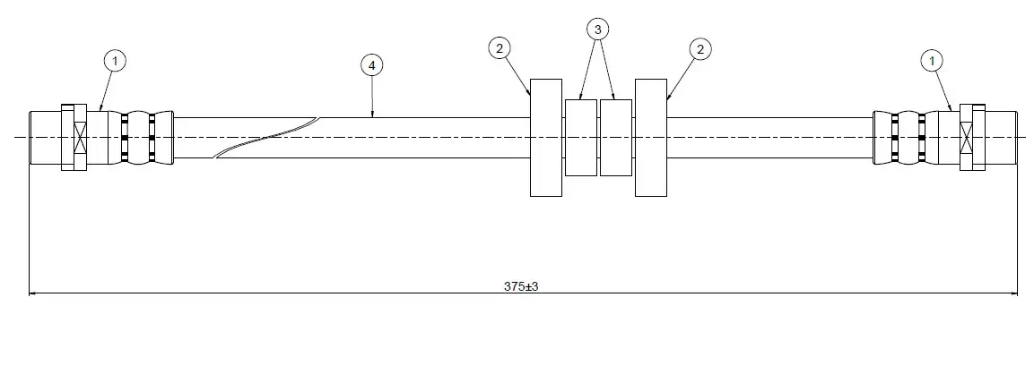 CAVO C800114B Ön Fren Hortumu 7D0611701E resmi