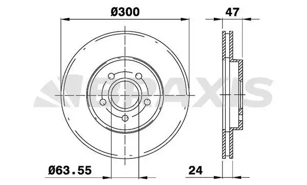 BRAXIS AE0049 Ön Fren Diski 1506298 resmi